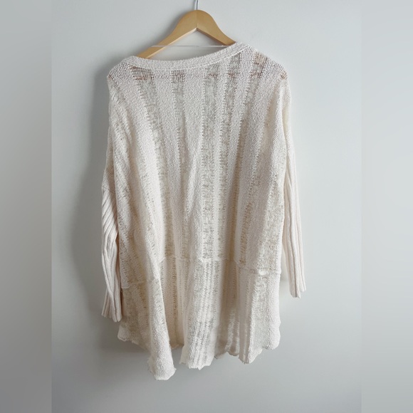 Free People Oversized Cream Sweater - Large - Picture 4 of 6